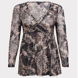 Torrid Snake Mesh Top